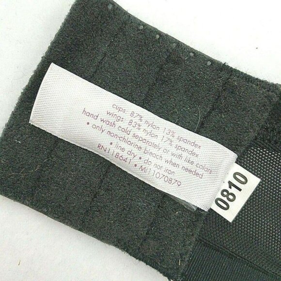 Cacique Lane Bryant Women Bra Smooth Satin Full Coverage Mesh U/W Sz 44DD Black - Picture 5 of 6